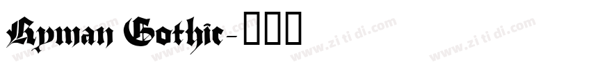 Ryman Gothic字体转换